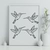 Free Vector Bird Graphic Design A colorful illustration of a hummingbird in flight, designed as a vector graphic.