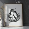 Free Vector Illustration of a Hummingbird A detailed illustration of a hummingbird in flight, suitable for vector art designs.