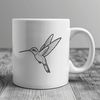 Colorful Hummingbird SVG Design A colorful illustration of a hummingbird in flight, suitable for vector art and design projects.