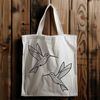 Flying Hummingbird SVG Illustration A colorful vector illustration of a hummingbird in flight.