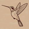 Fierce Fliers A vibrant illustration of a hummingbird in flight.