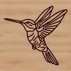 A vibrant illustration of a hummingbird in flight, showcasing its distinctive plumage.