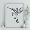 Detailed Hummingbird Design An SVG image featuring a detailed design of a hummingbird, suitable for various digital applications and crafts.