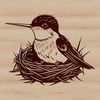 A colorful illustration of a hummingbird in flight, suitable for various design applications.