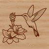 Lush Greenery Hummingbird Perch A colorful hummingbird perched on a branch amidst lush greenery, ideal for illustration and design purposes.