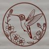 Whimsical Bird Design with Floral Accents An ornithological vector design featuring a stylized hummingbird surrounded by foliage.