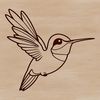 Stylized Hummingbird Vector Illustration A stylized vector illustration of a hummingbird in flight.