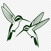 Whimsical Hummingbird Design Vector Art A colorful illustration of a hummingbird in flight, suitable for use in graphic design projects and crafts.