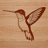 Vibrant Hummingbird Perch Vector A detailed vector graphic representation of a hummingbird perched on a branch.
