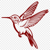 Artistic Hummingbird - DXF Format