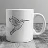 Artistic Hummingbird Stencil