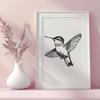 Flying Bird Printable Artwork - DXF Free Download