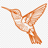 Artistic Hummingbird - PNG Format