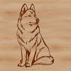 A sitting husky dog breed illustration, created as vector art.