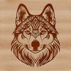 Beautiful Siberian Husky Face Vector An editable vector design featuring the face of a Husky, suitable for various creative projects.