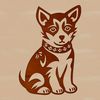 Cute Sitting Dog Image A sitting Husky dog with a friendly expression, suitable for animal lovers and pet owners.