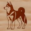 Free Vector Husky Clip Art A standing Siberian Husky breed dog in a simple vector design.