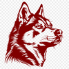 Beautiful Husky - Laser Engraver PNG Free Download