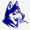 Free Beautiful Husky Vector Drawing