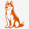 Husky Digital Artwork In SVG, PNG, PDF And DXF File Formats