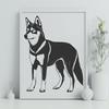 Artistic Husky In SVG - For Free Download, Commercial Use