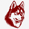 Free Artistic Husky Vector Image