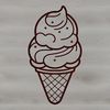 Free SVG Clip Art Ice Cream Design A colorful illustration of a single scoop ice cream cone on a white background, suitable for printing or digital design.