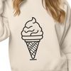 Beautiful Ice Cream SVG Icon An iconic vector design featuring a single serving of dessert ice cream.