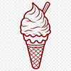 Illustrative ice cream dessert design created as a vector graphic.