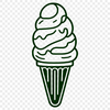 A digital vector graphic representation of an ice cream dessert.