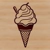 Free SVG Clip Art for Desserts A colorful illustration of a scoop of ice cream with various toppings.