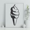 Free Ice Cream Graphic An editable vector graphic design featuring a single serving of creamy dessert ice cream.