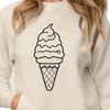 Colorful Ice Cream Cone Art A colorful illustration of a cone topped with ice cream, ideal for crafting and design projects.