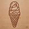 Creamy Dessert Design An SVG design featuring a stylized image of a cold dessert treat with creamy texture.