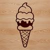 Colorful Ice Cream Artwork A colorful illustration of a cone-shaped ice cream with sprinkles and a cherry on top.