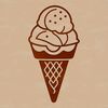 Colorful Ice Cream Cones Illustration A colorful illustration of a single serving of ice cream in a cone.