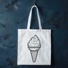 Delicious Ice Cream Graphic Design A stylized vector graphic of a single serving of ice cream dessert.