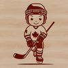 Sports Vector Artwork A digital illustration of a hockey player in action, suitable for vector design projects.