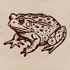 Wild Toad Graphic Design SVG A detailed illustration of a toad, suitable for graphic design and digital art projects.