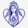 A vector illustration of the Immaculate Heart symbol, suitable for various designs.