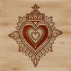 Vector Illustration Immaculate Heart A stylized illustration of the Immaculate Heart, suitable for digital design projects.