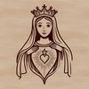Beautiful Religious Illustration A sacred illustration of the Immaculate Heart, suitable for various digital uses such as vector art and clip art.