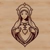 Immaculate Heart SVG Design A simple, detailed illustration of the Immaculate Heart icon in vector format.