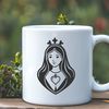 Beautiful Faith Icon SVG A stylized illustration of the Immaculate Heart, a symbol in various Christian traditions.