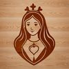 Vector Illustration of Mary's Heart A detailed illustration of a symbol representing devotion to Mary's Immaculate Heart, created using vector graphics.