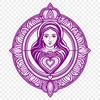 Vector illustration of the Immaculate Heart icon in a simple design.