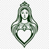Beautiful Immaculate Heart SVG Art Iconographic representation of the Immaculate Heart, a sacred symbol in various religious contexts.