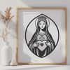 Traditional Catholic Symbol A vector illustration of a traditional Catholic symbol, the Immaculate Heart.