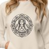 Floral Devotion SVG Design A stylized illustration of a heart with floral elements, representing devotion and faith.