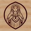 Immaculate Heart Symbol Clip Art Design A vector representation of the Immaculate Heart icon, suitable for digital use and commercial or personal projects.